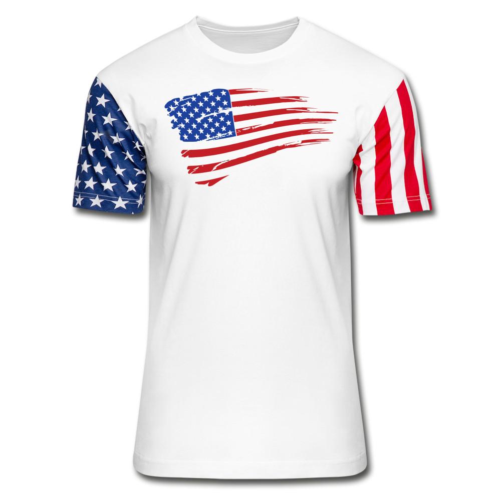 USA Distressed Flag Men T Shirt Patriotic American Tee Stars and Stripes T-Shirt