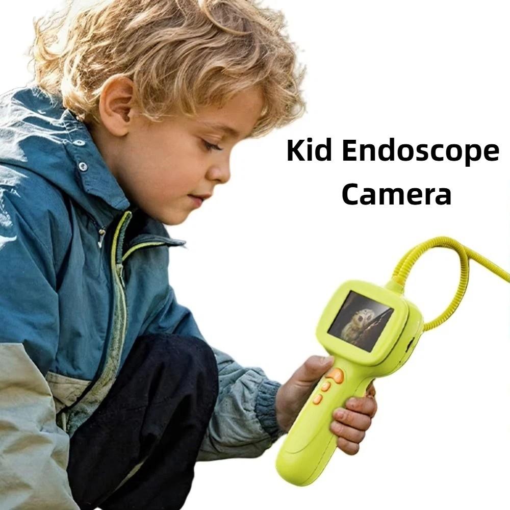 Endoscopio per Esplorazione Bambini con Display da 2,4 pollici, Sonda HD 1080p, Endoscopio Portatile, Esperimento Scientifico