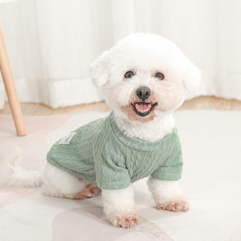 Pet Knit Sweater - Warm Autumn & Winter Layer for Bichon, Teddy Dogs