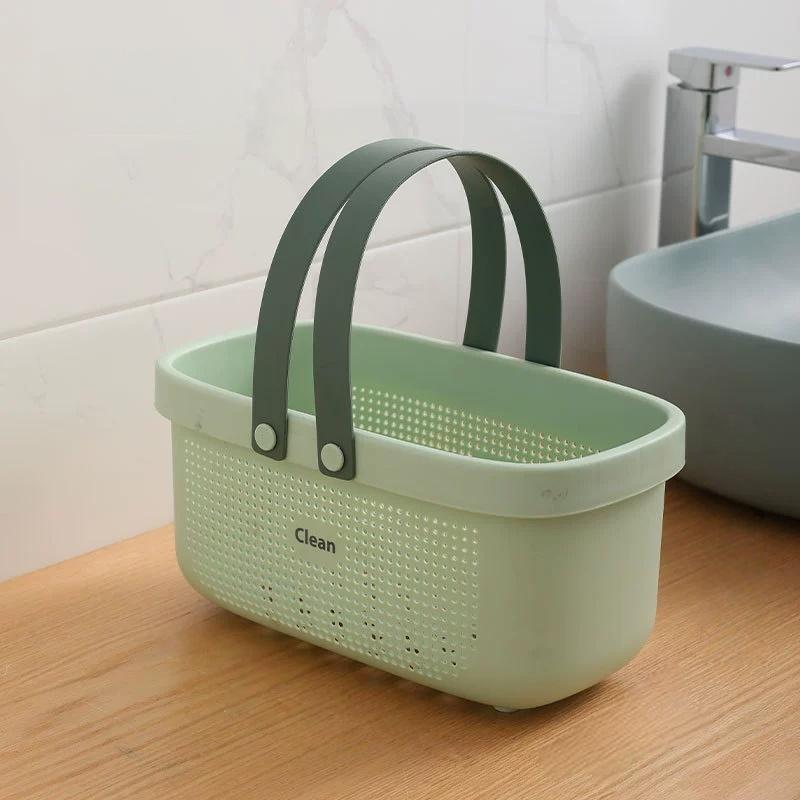 Plastic Storage Basket with Handle Portable Shower Caddy Tote Organizer Basket Bin for Bathroom Kitchen Dorm Room Bedroom