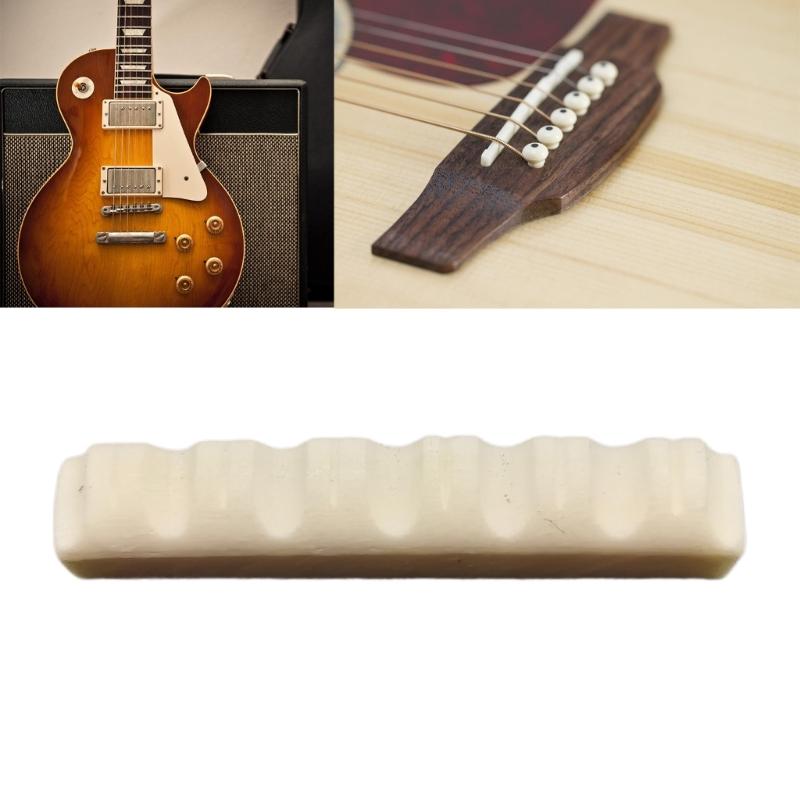 Acoustic Guitar Pre Slotted Bone Nut Replacement Flat Bottom Acoustic Guitar Slotted Bone Nut Guitar Accessories