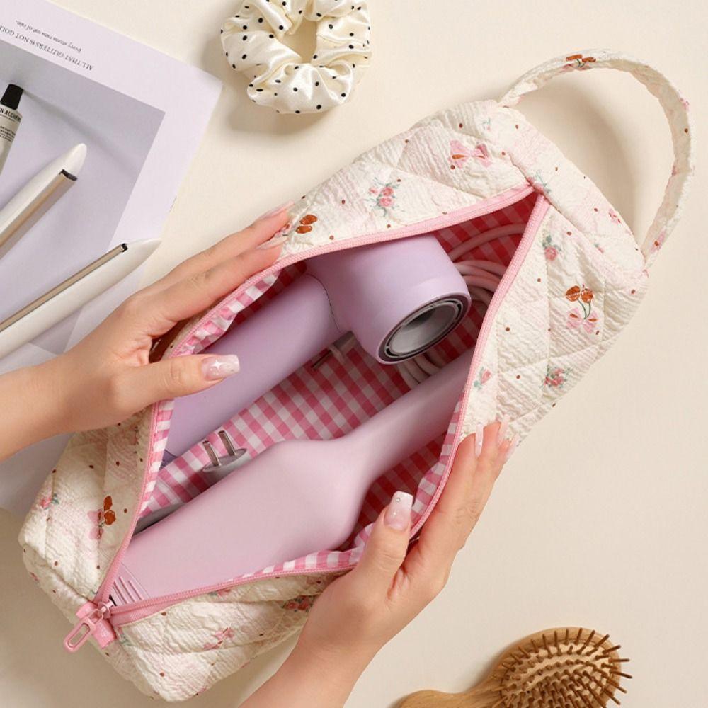 Leoparden Lockenwickler Aufbewahrungstasche Süße Kosmetiktasche Haartrockner Aufbewahrungstasche mit Schleife Reisegebrauch