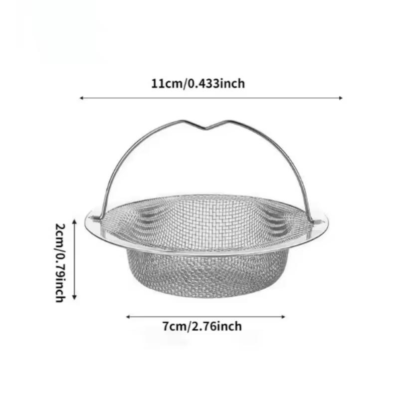 1 filtro per lavello da cucina in acciaio inossidabile, raccogli residui di cibo/capelli, mantieni la tua vasca da bagno
