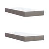 Box Spring Bed with Mattress Taupe 200x200 cm Fabric