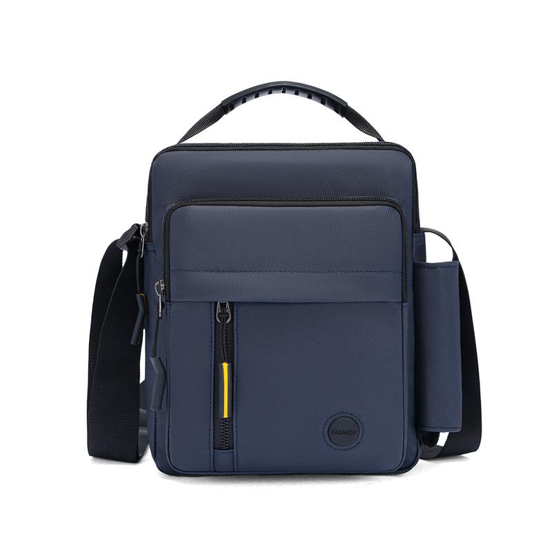 Men s Crossbody Bag Large Capacity Waterproof Multifunctional Business Shoulder Bag синий