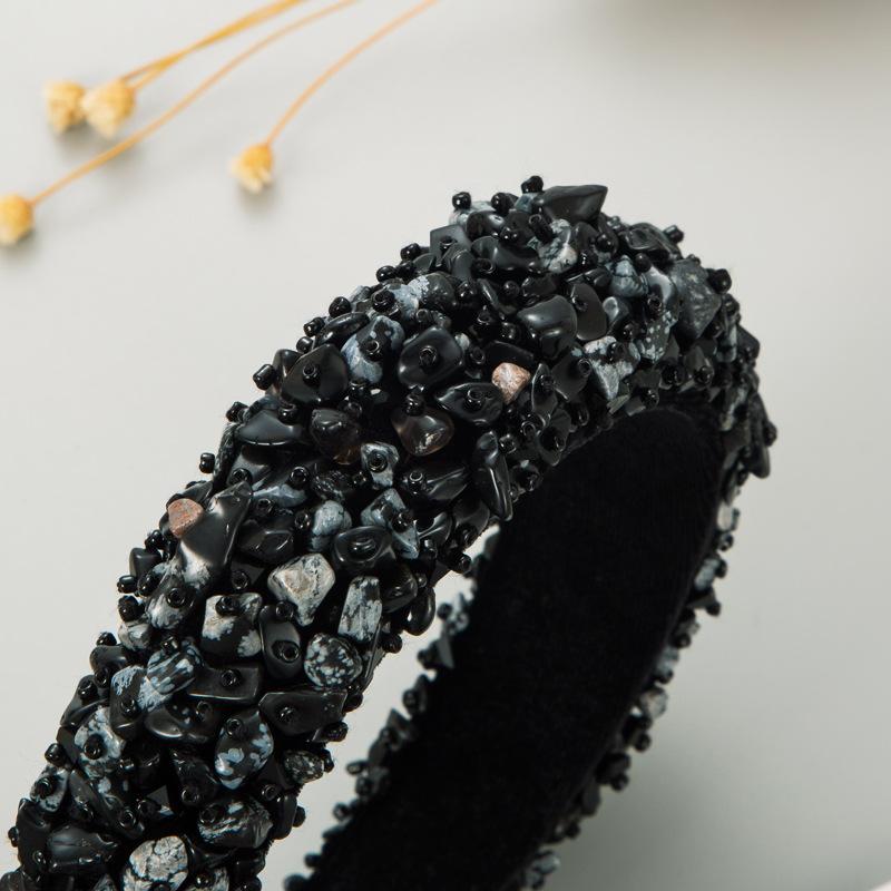 Dámské vlasové ozdoby barokní čisté barvy křišťálově ručně šité vlasové obruče