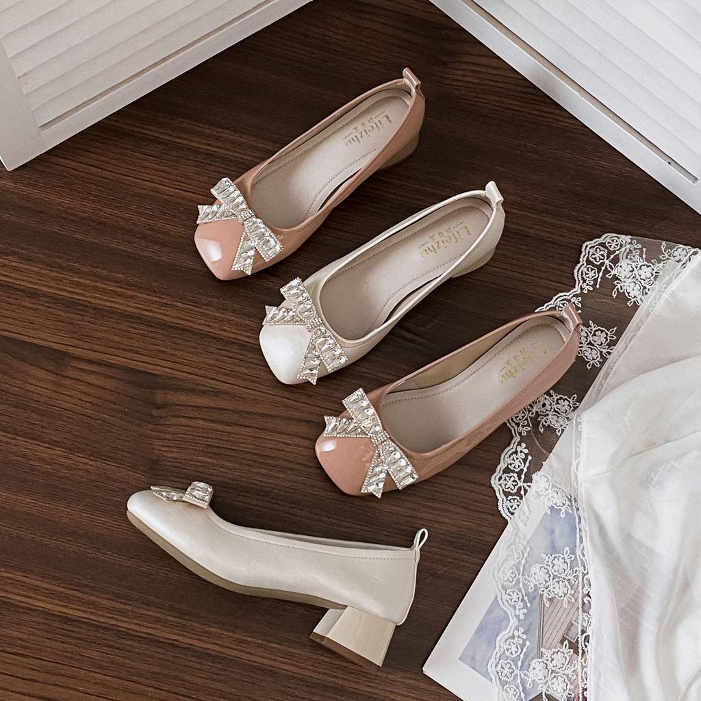 Red Mary Jane Chunky Heels for Women - Autumn 2025 Wedding & Dress Shoes, Plus Sizes Available