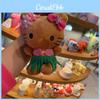 Adorabile Gatto Peluche Cartone Animato Gonna d'Erba Hawaiana Portachiavi Fascino Borsa in Cotone Morbido PP Regalo
