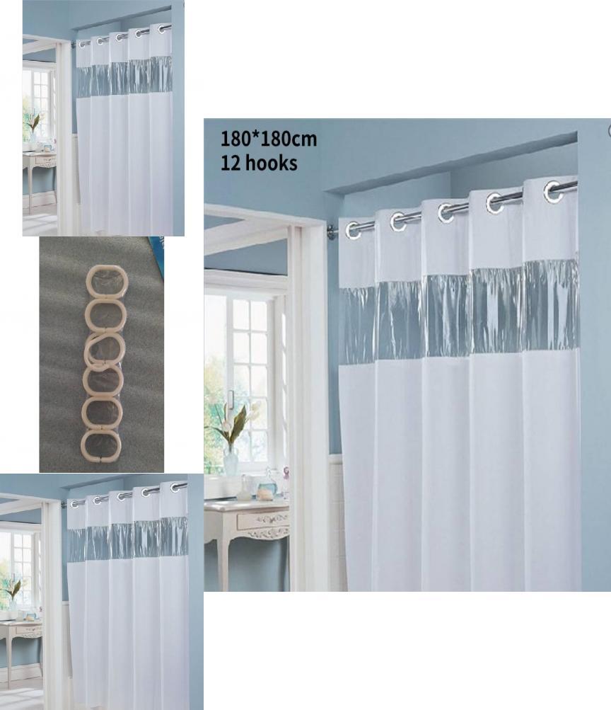 Hotel Linen Shower Curtain With Lightfiltering Fabric And Customizable Design For Hotel Rooms