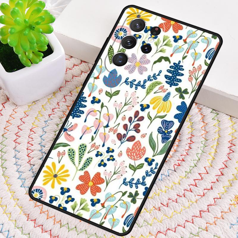 Floral Pattern Flower Phone Case for Samsung Galaxy Note 10 Pro S26 Ultra S23 S24 FE S25 S21 S22 PLUS Shockproof Cove