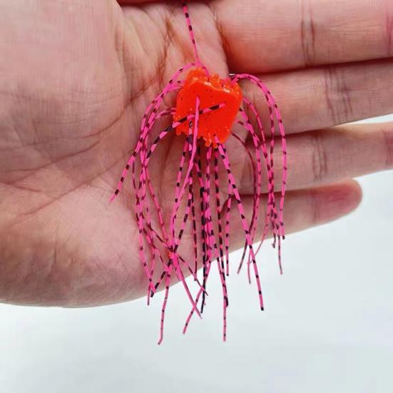 5 Stück 11 cm/4 g Weicher Würfelköder mit Rock Langsam sinkend Bunter PVC Künstlicher Würfelköder Süßwasser Salzwasser Barsch Wels Lachs Angelzubehör