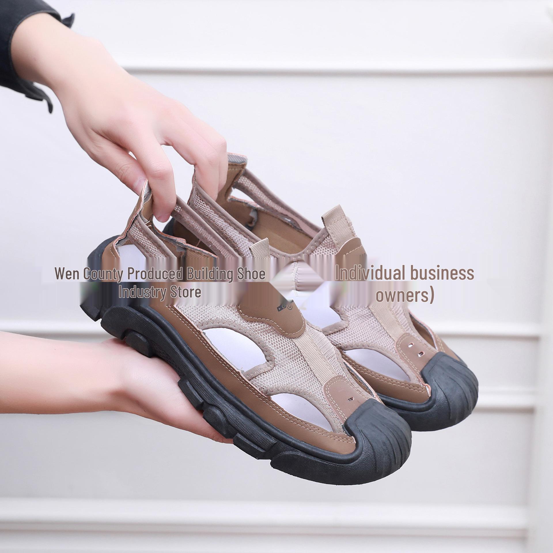 Men s Breathable Mesh Closed-Toe Summer Sandals for Driving, Outdoor, Casual, and Beach Wear 41