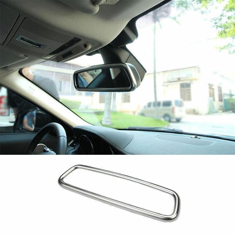 For BMW X1 E84 2012-2015 ABS Silver Interior Rearview Mirror Frame Cover Trim