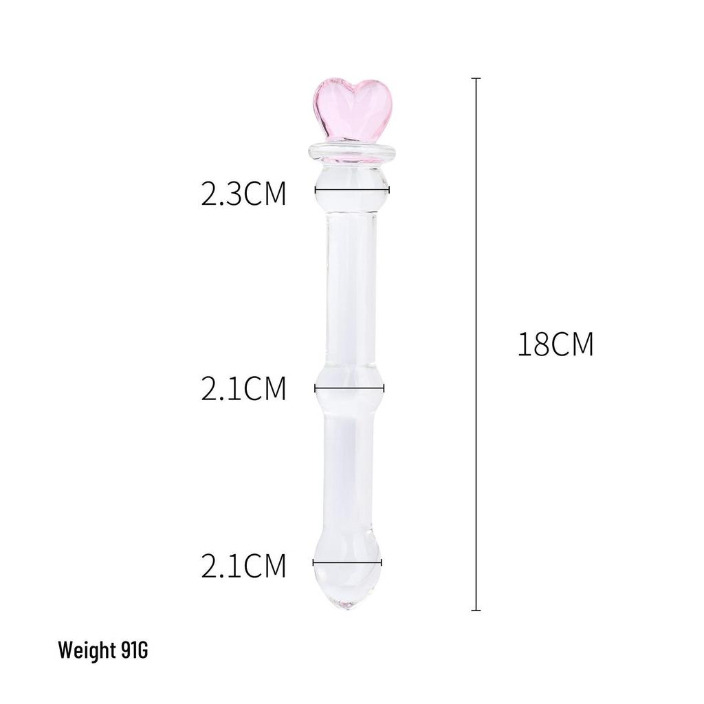 Glass Crystal Butt Plug & Massage Stick for Couples