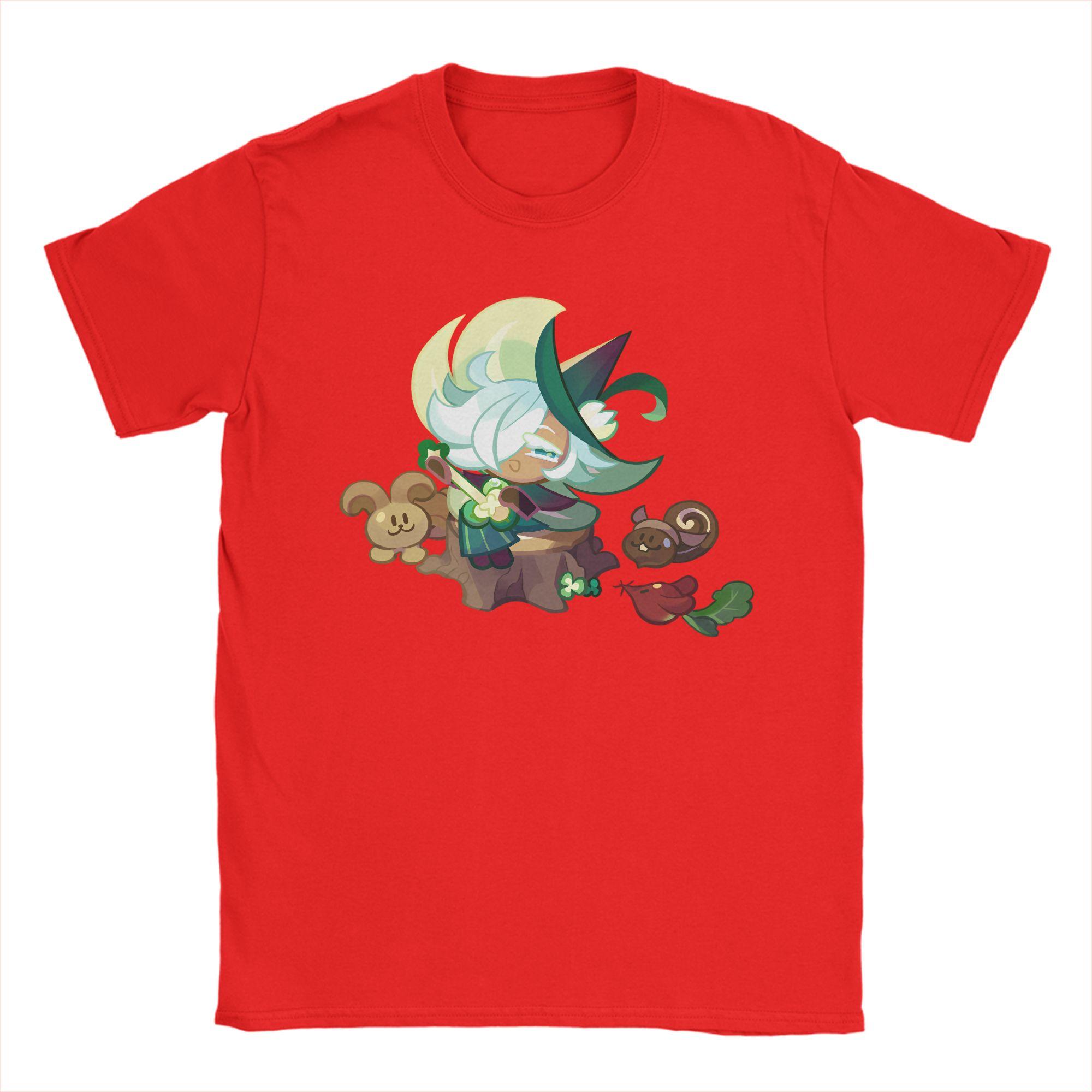

Cookies Run Kingdom T Shirt for Unisex Pure Cotton Novelty TShirts Crewneck Clover Cookie Tee Shirt Short Sleeve Clothing L