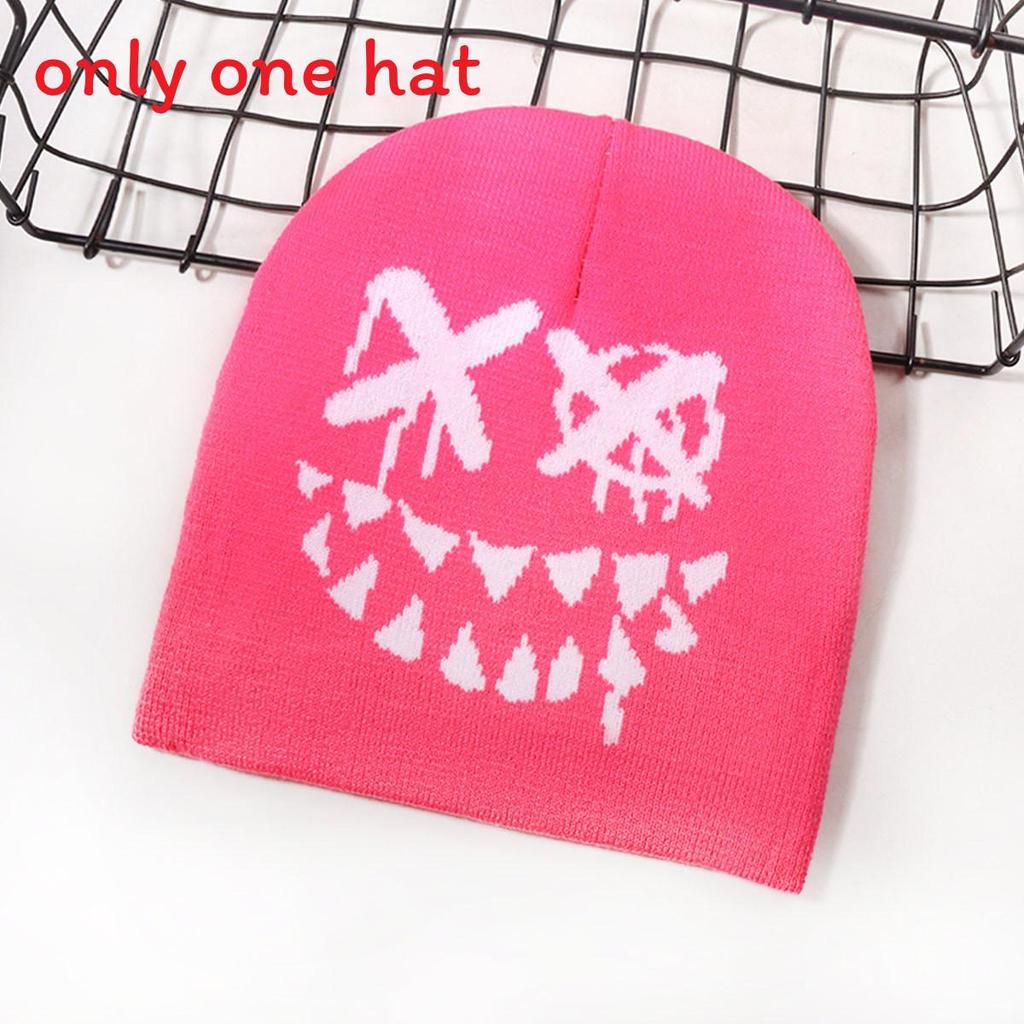 Halloween Kürbis Totenkopf Strickmütze Für Streetwear Und Lässige Winterwärme