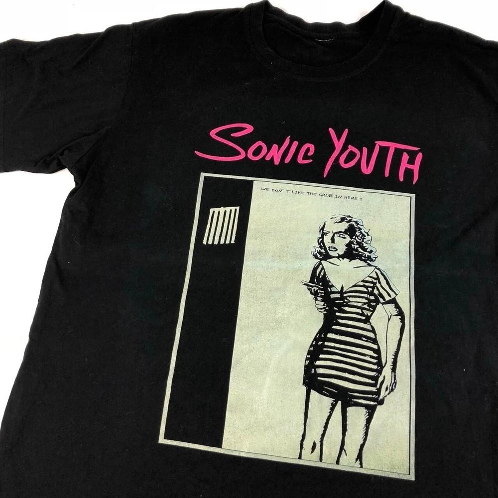 Sonic Youth retro black shirt brand new shirt rock band shirt Reprint S5XL Unisex T-Shirt XL