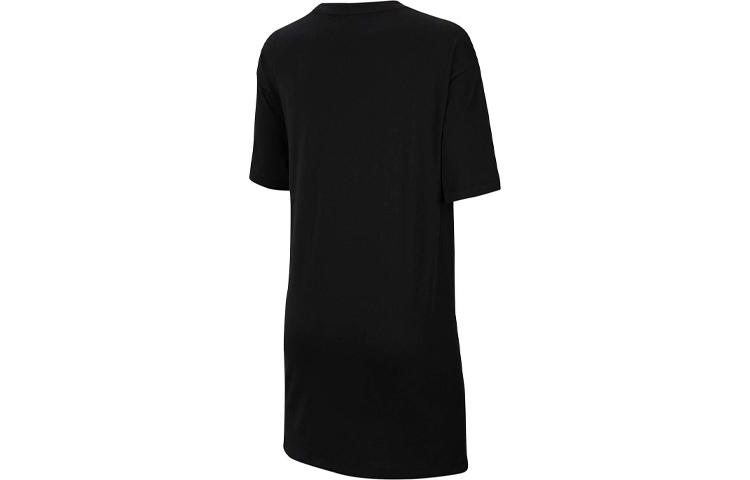 Nike Sports Life Collection Short Sleeved Dresses Women's Black Crew Neck Thin Mid Length CJ2242-010