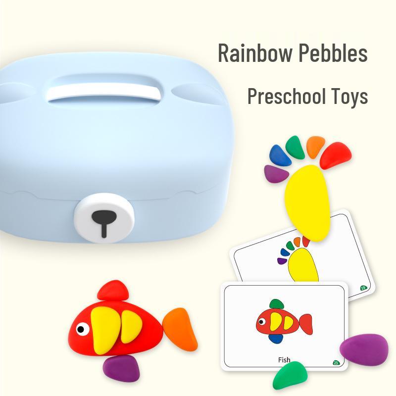 Goryeo Baby Rainbow Stacking Pebbles Educational Building Blocks