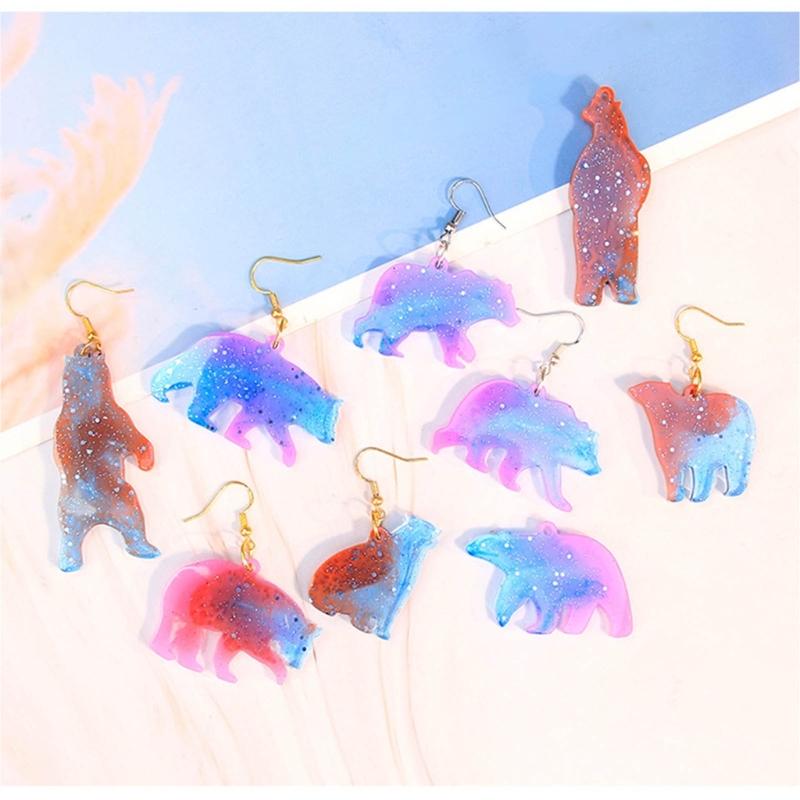 Ear Rings Epoxy Mould Eye Catching Animal Earrings Mold Customized Ear Pendant Silicone Molds for Craft Enthusiasts