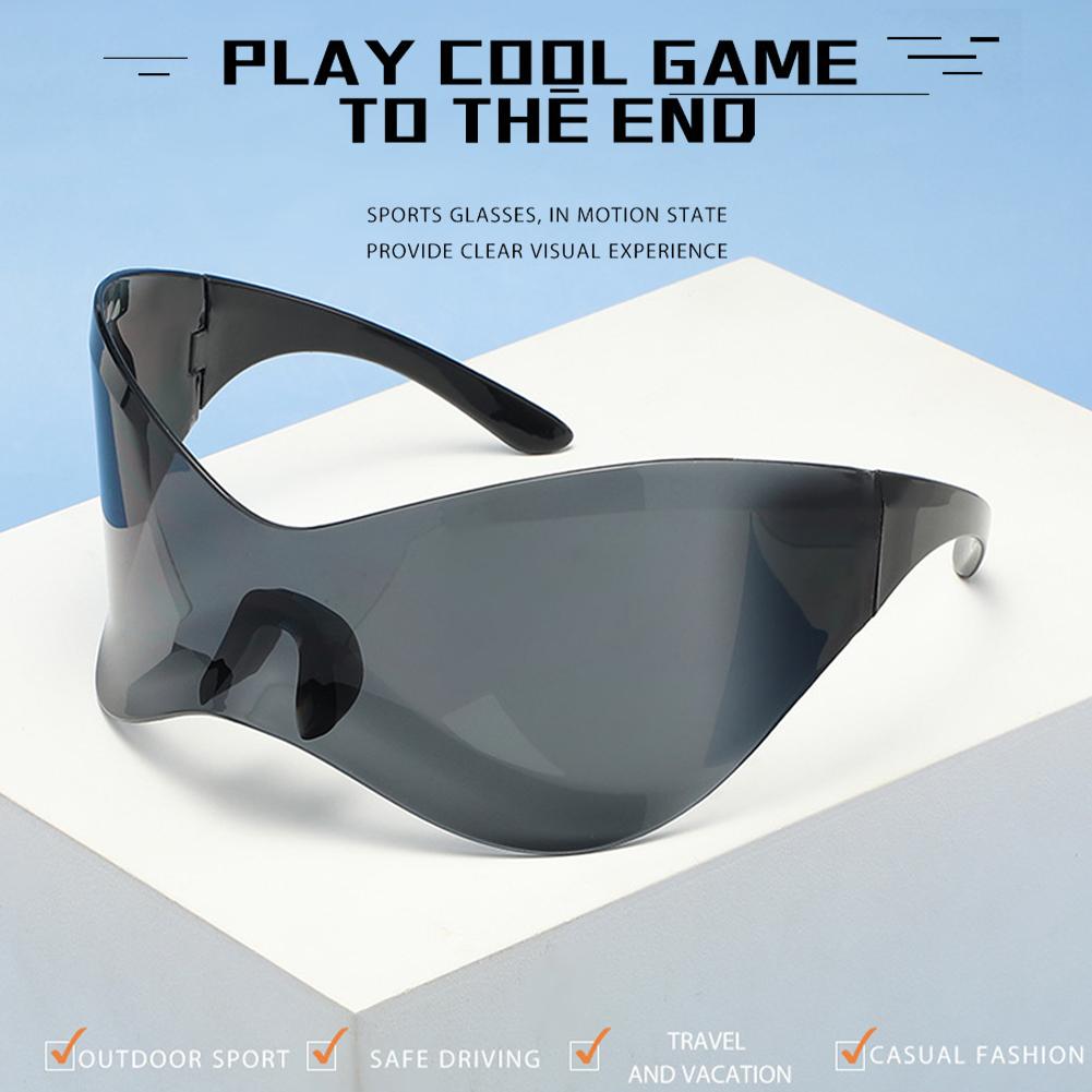 1 Pair Men Y2k Sport Sunglasses Uv400 Protection Safety Cycling Sun Glasses Eyewear For Driving Fishing
