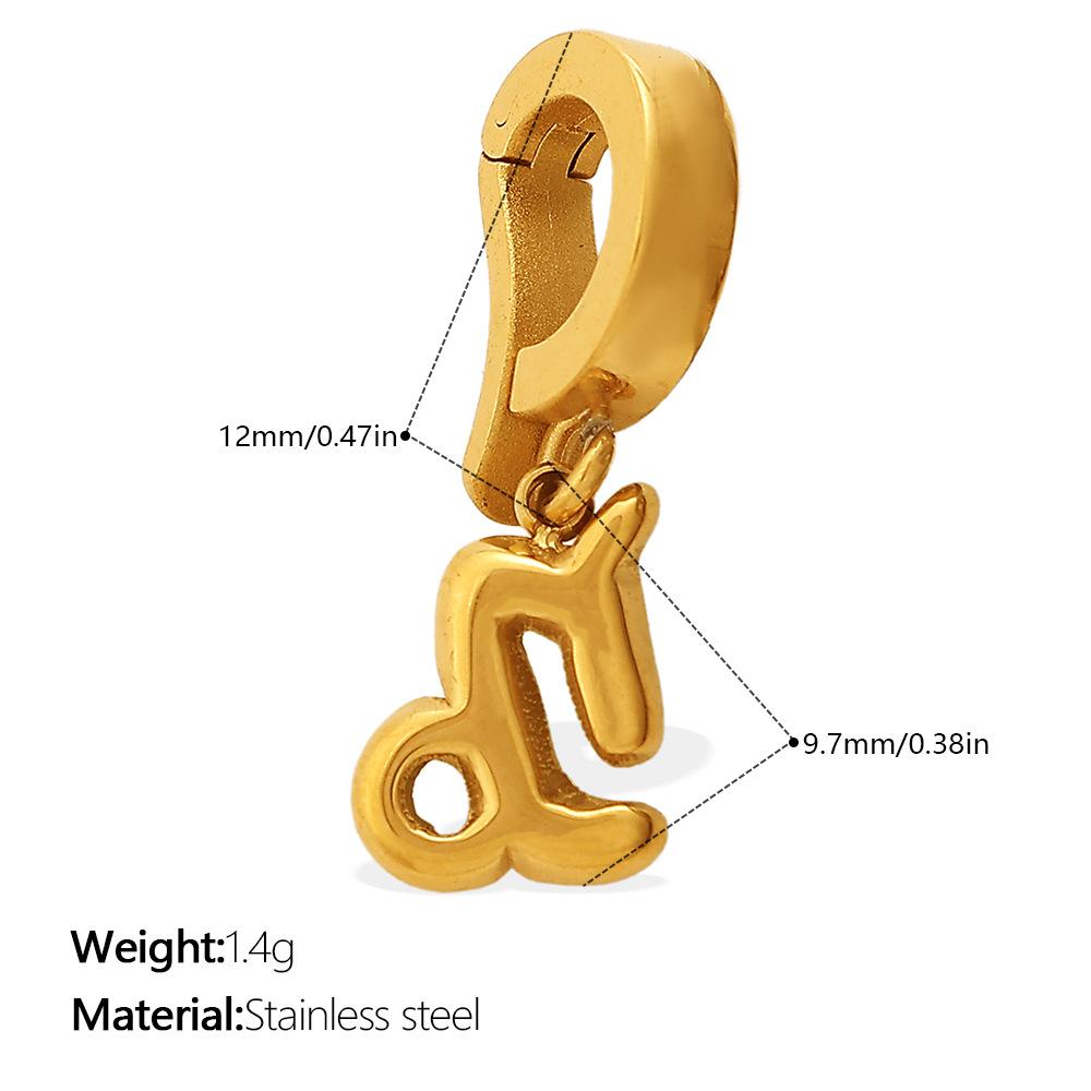 Summer Seaside Vacation Wind Golden Twelve Constellations Bikini Buckle Pendant Gold-plated DIY Accessories