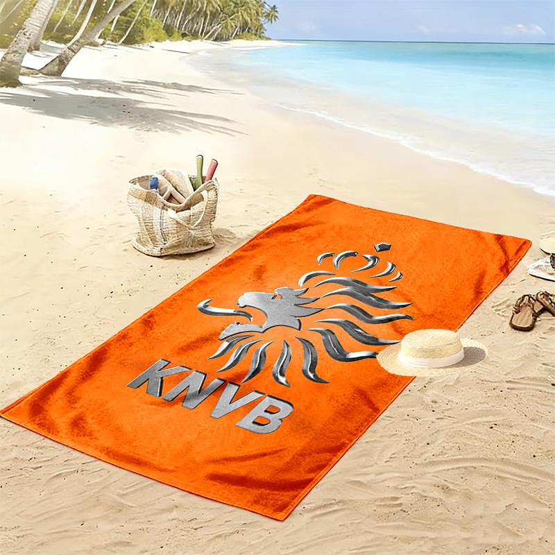 KNVB Print Beach Towel, Large Soft Quick Dry Towel for Beach Camping Swimming