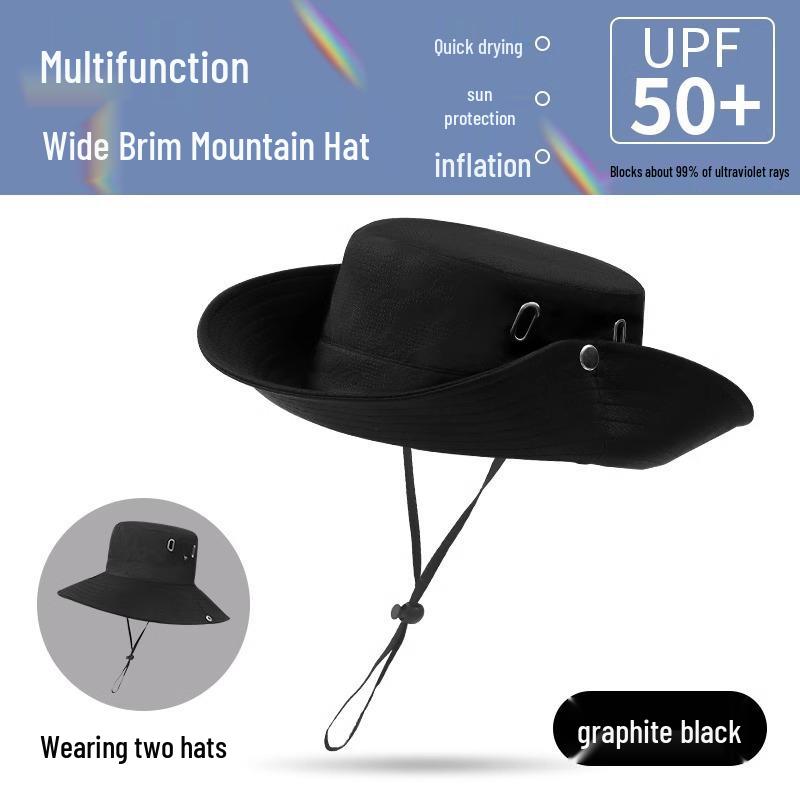 Men's Outdoor Denim Mountaineering Hat - Sun Protection for Climbing, Fishing, and Summer Activities