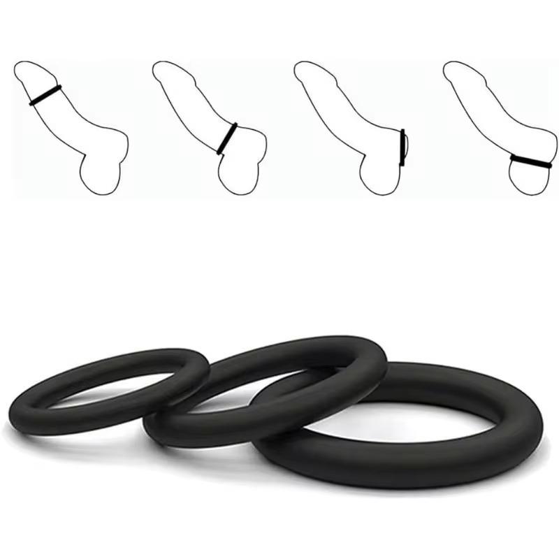 3pcs Penis Ring Sex Toys for Men Luminous Locking Ring Delayed Ejaculation Long Lasting Foreskin Orthosis Resistance Ring Adults