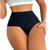High-Waisted Women's Thong Panties - Body Shaping Waist Cincher, Abdomen Support, Elastic & Breathable