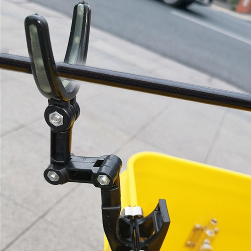 Bridge Raft Fishing Rod Holder, 360 Degree Rotations Adjustable Fishing Rod Rack Large Clamp Foldable Fishing Rod Holder