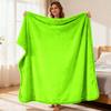 Bright Lime Green Fleece Blanket Neon Lime Green All-Season Soft And Breathable Quilted Spread Oversized Lightweight Cover Machine
