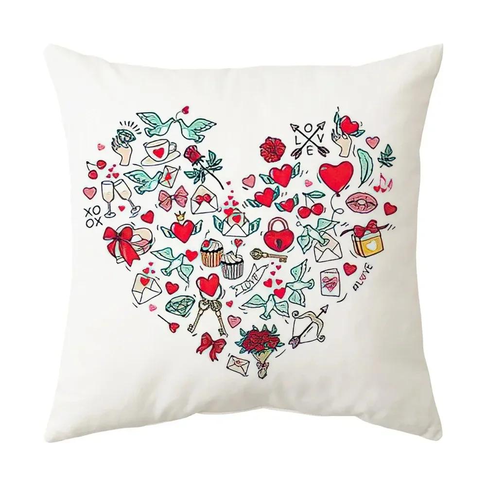 Office Sofa Car Cushion Cover English Confession Love Pattern Luxury Home Decoration Pillow Cover