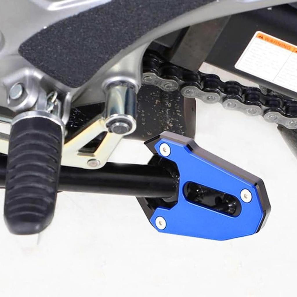 LEDISHUN Motorcycle Side Stand Plate for Suzuki SV650X (2018-2024) and SV650 (2016-2024) (Blue)