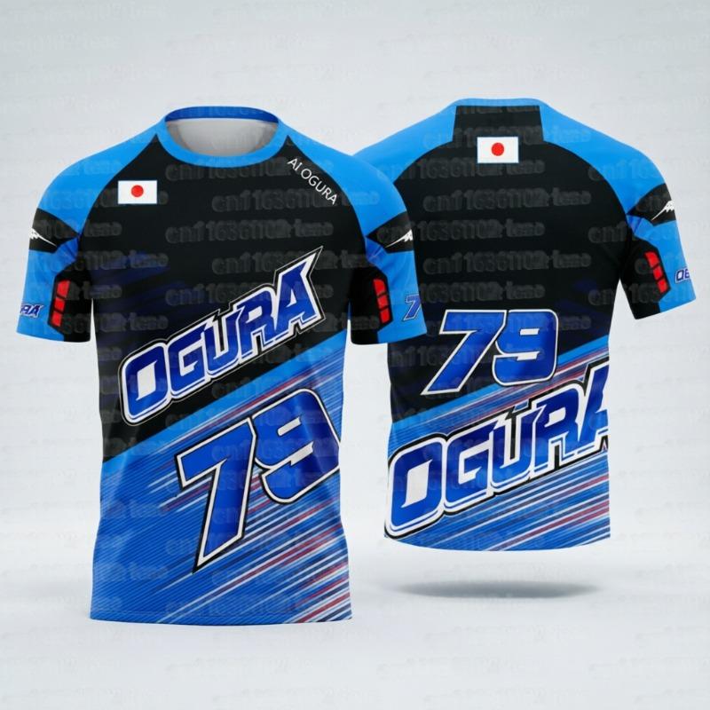 AI Ougra79 Driver's 2026 New Japanese Racing Style T-shirt for Enthusiasts Fashionable and Breathable FamilyMatching