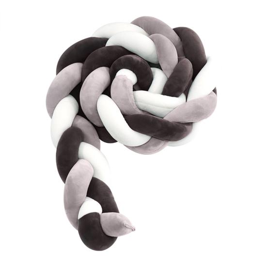 Подушка для детской кровати, мягкая, удобная, хорошая устойчивость, защита от деформации, фланелевая плетеная боковая подушка для кровати, товары для дома