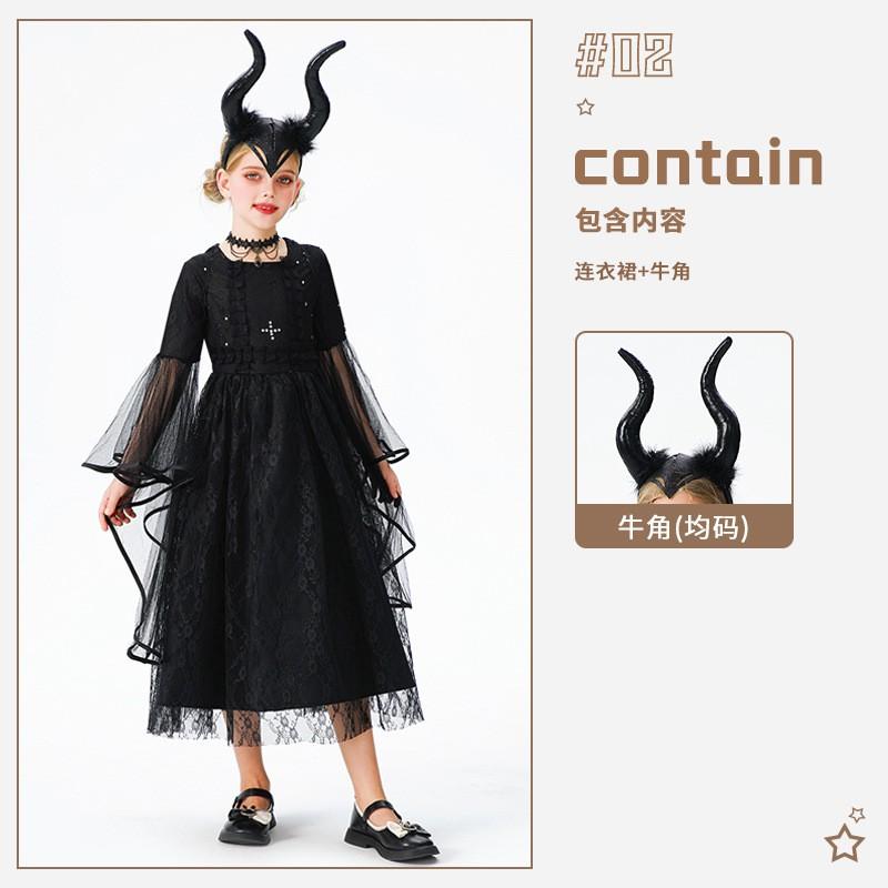 Kinder Halloween Kostüm Mädchen Engel Teufel Kleid Hexe Vampir Fee Party Outfit 3-8J