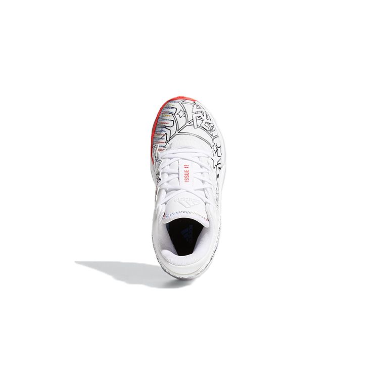 adidas DON. Numărul 2 Determinarea Copiilor Mici Asupra Negativității Adidași pentru Copii Alb Încălțăminte-Alb Roșu G57972
