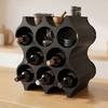 4pcs Anti-Slip Base Red Wine Bottle Holder Black Wine Bottle Organizer  Kitchen Storage