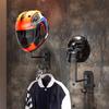 Motorcycle Helmet Holder Gothic Skull Hat Organizer Wall Mount Clothes Helmet Holder For Men Women Bedroom Garage Living Room