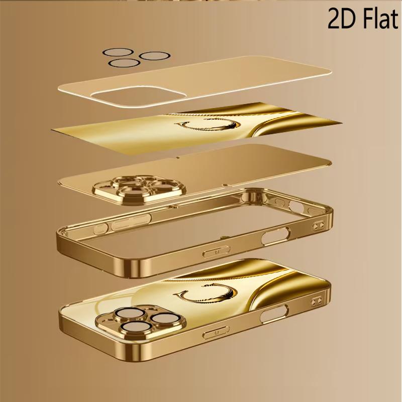 Jin C Patterned tempered glass design for iPhone16 17 Pro Max 15 14 13 12 11 ProMax Phone Case Camera Cover Shockproof Hard Back