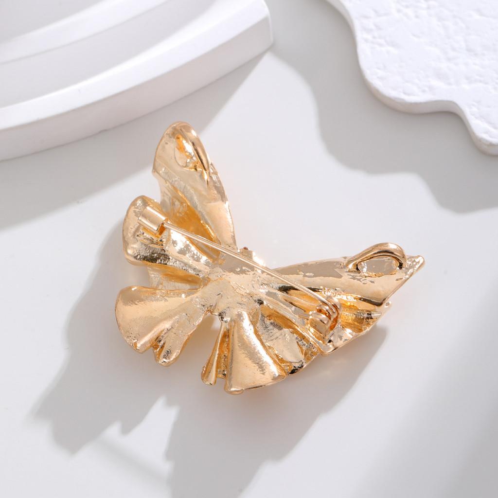 Spring 2025 Fashion Alloy Enamel Water Drilled Butterfly Brooch For Women And Men