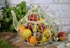 Kettle openwork fruit basket in retro style
