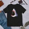 STRAIGHT CUT T-SHIRT Great White Shark Deep Sea Gift Folk Art Weird Birthday Gifts Gothic Ocean Apex Predator Goth Punk Emo Thalassophobia
