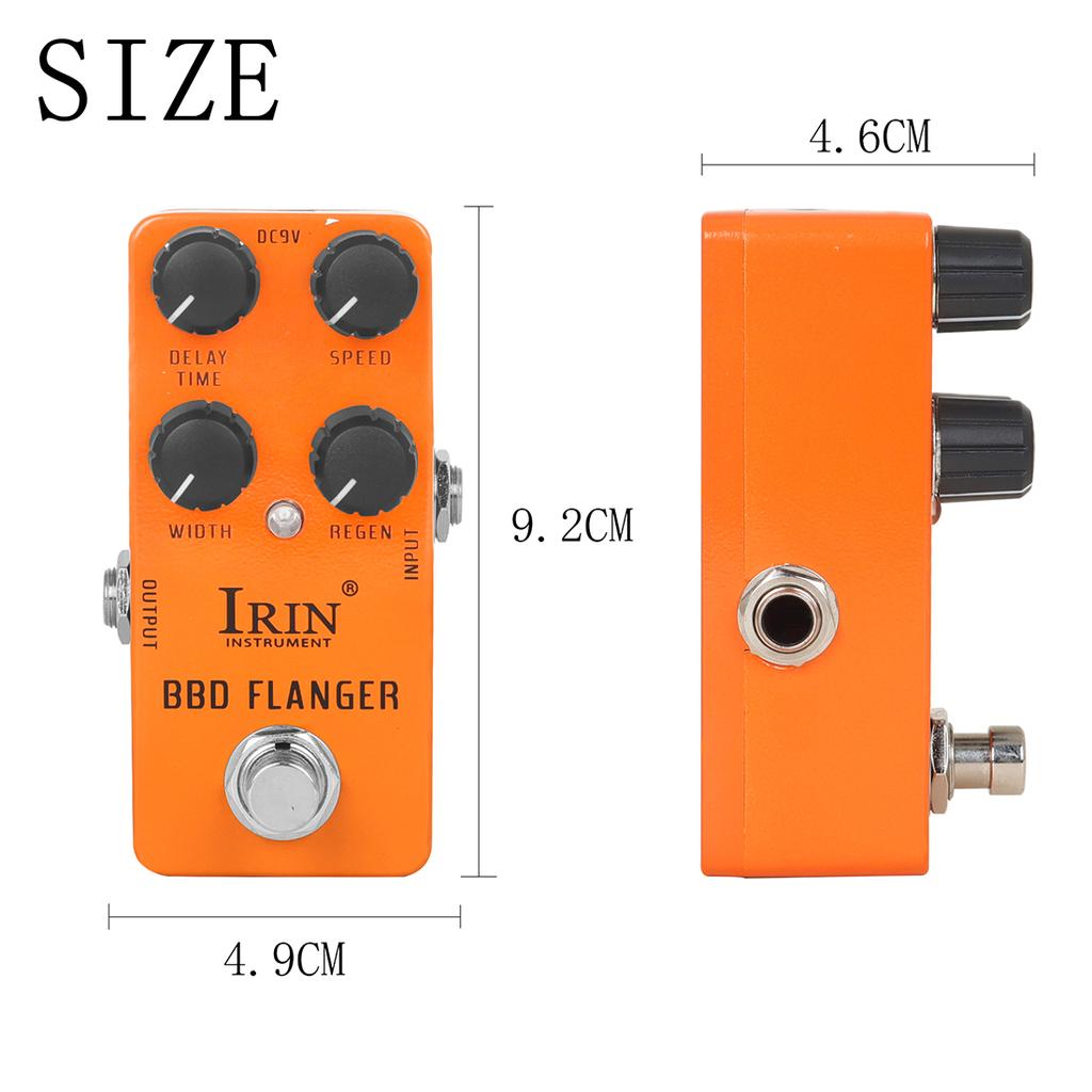 IRIN RS-08 BBD Flanger Electric Guitar Effect Pedal Metallic Flanging Timbre Effects True Bypass Pedals Guitar Accessories