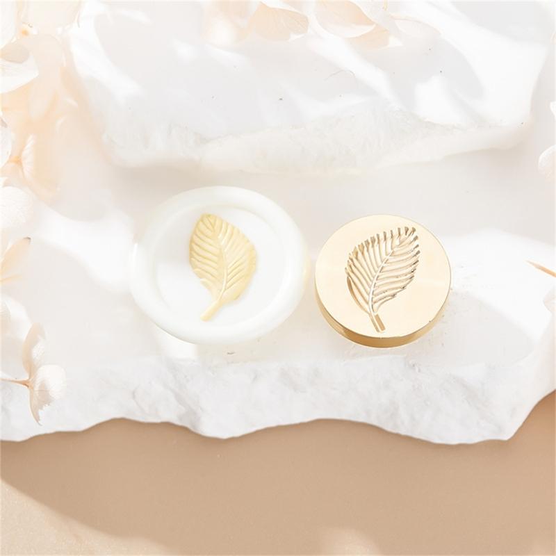 Fruchtpflanzen-Serie Siegelwachsstempel für Weihnachtsumschläge Karte Hochzeitseinladung Dekor Messing Kleeblätter Wachssiegelstempel