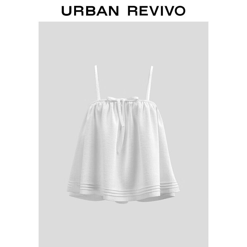 UR Women's Pleated Textured Butterfly Tie-Strap Camisole