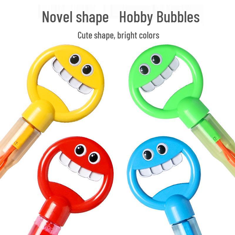 Clearance Smiley Face 32-Hole Bubble Wand - Outdoor Bubble Blower Toy for Kids