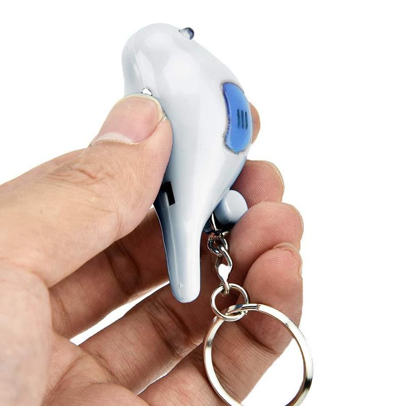 Whistle Key Finder Bird Shape Keychain Beeping Alarm Remote LED Locator for Finding Keys Bags and Wallets in Office or Travel