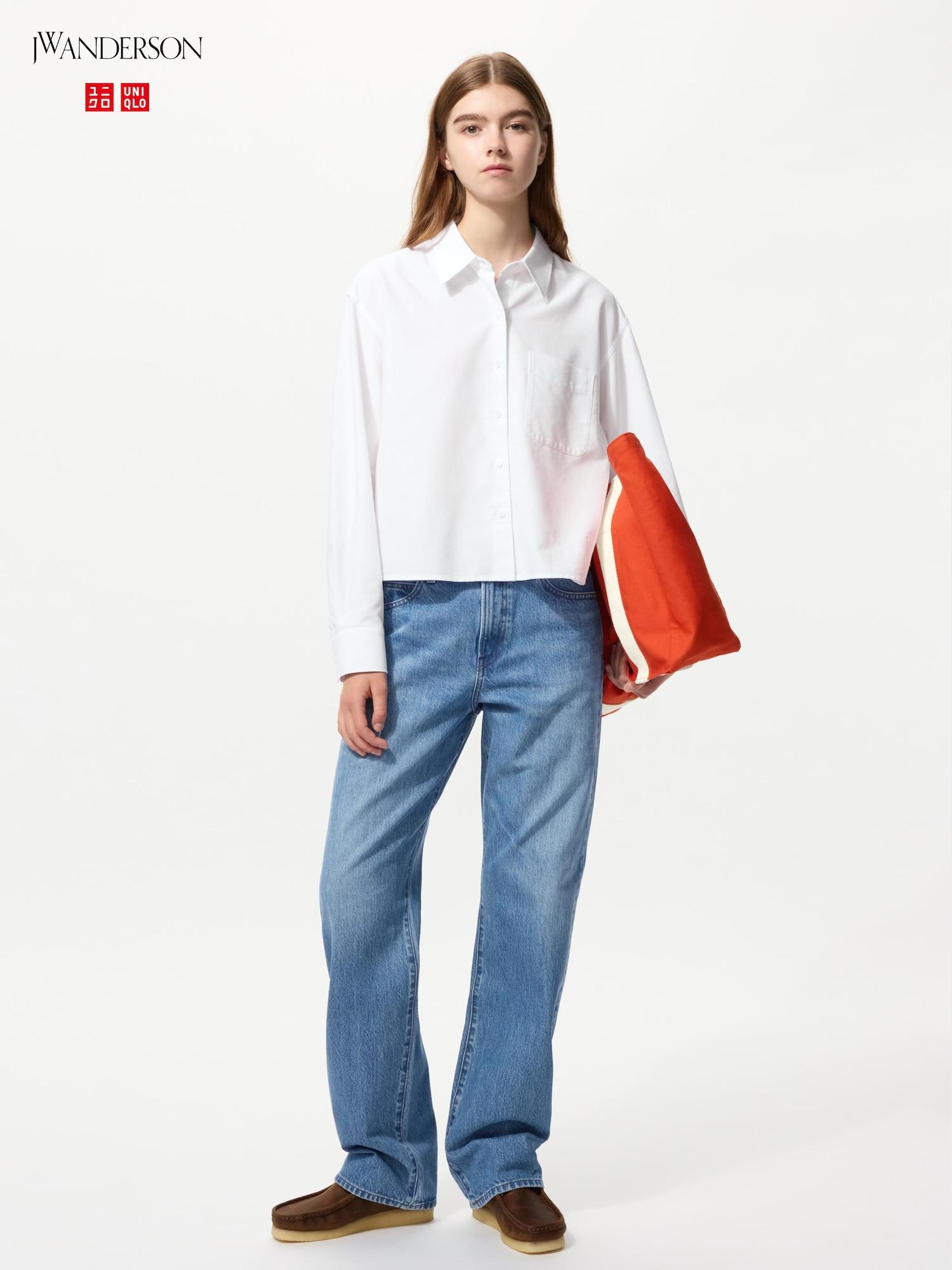

Uniqlo Япония прямые джинсы длинные 65 BLUE/30